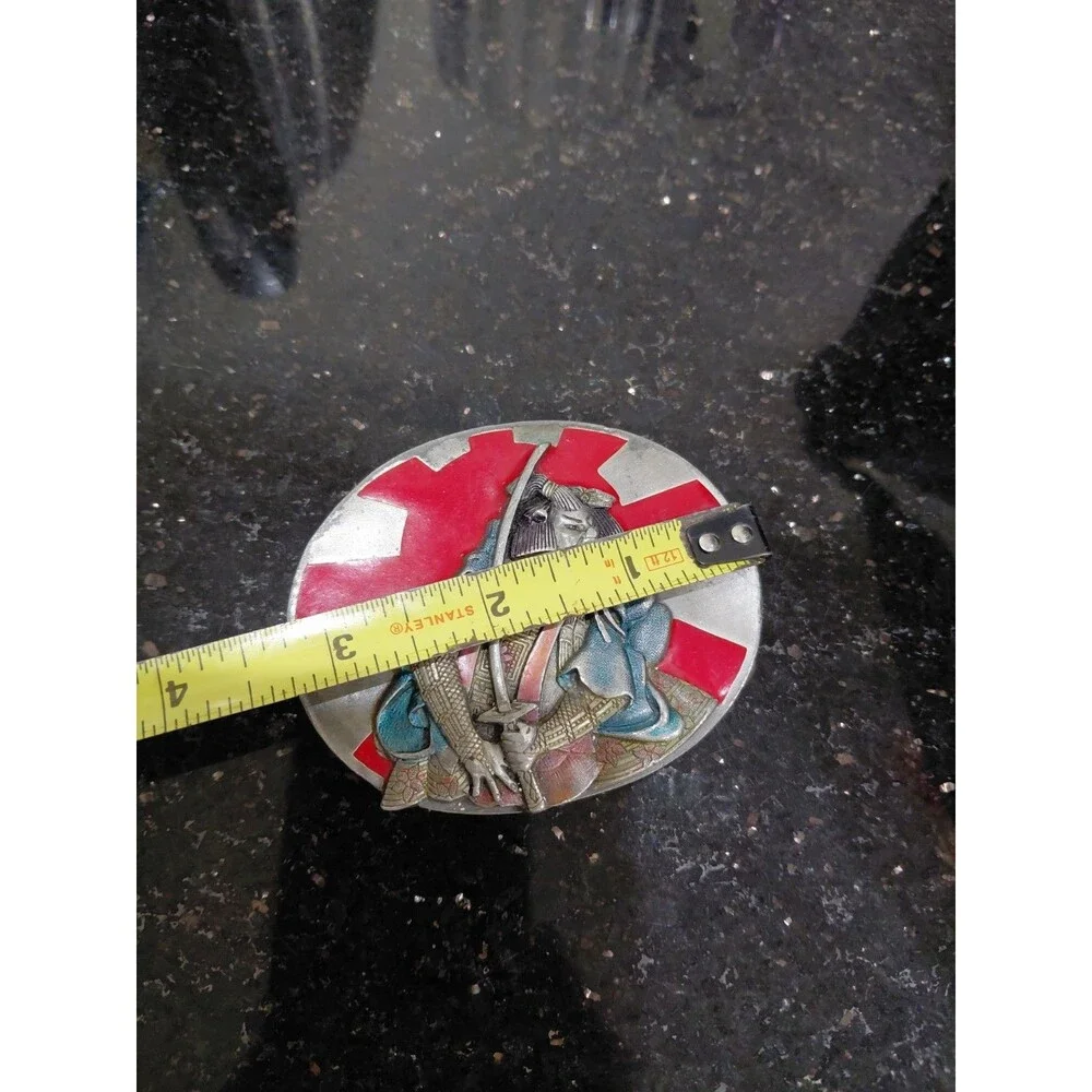 SAMURAI WARRIOR BELT Bergamot 1994 C-66 Made In USA Red,Silver Color